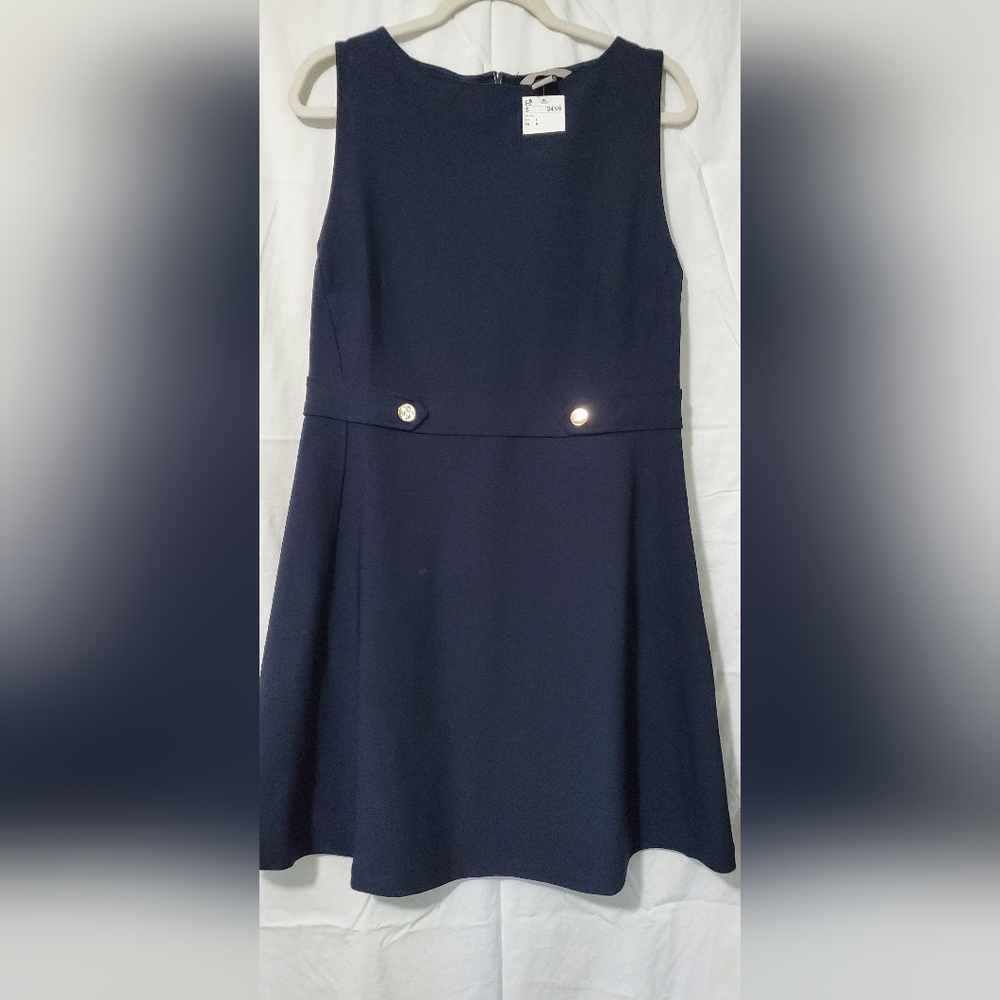 H&M Navy Blue Sleeveless Dress